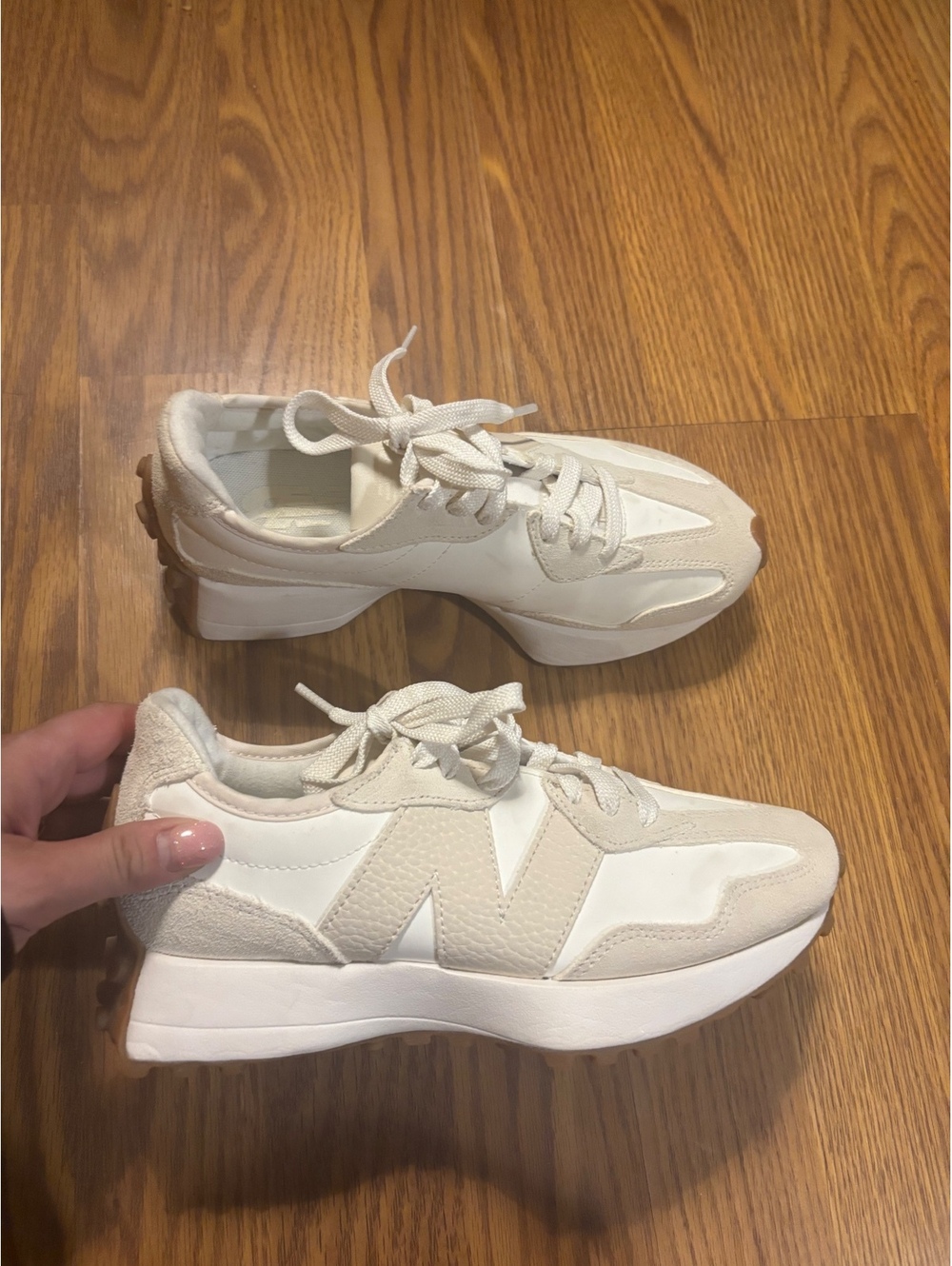 Brand New, New Balance 327 Off-White/ Cream Sneakers